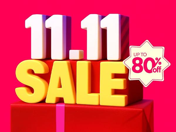 11.11 SALE עד 80% הנחה + קופונים + עד 11% החזר כספי